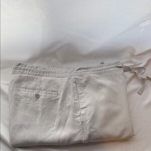 LINEA LUCE Light Gray Casual Linen Pants - 40/30